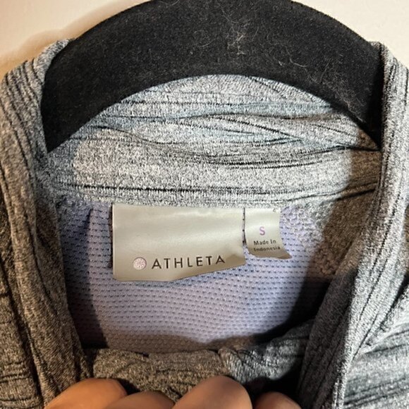 Athleta grey space dye quarter zip pullover - Picture 3 of 4